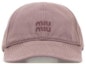 Order (W) MIU MIU Topi Besbol Kapas Pink dengan Logo Sulaman. 5HC3702CR2F0590