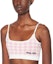 Shop (W) MIU MIU Pink Houndstooth Logo Sulam Camisole Pendek. MMV033-11UX-F0AY1