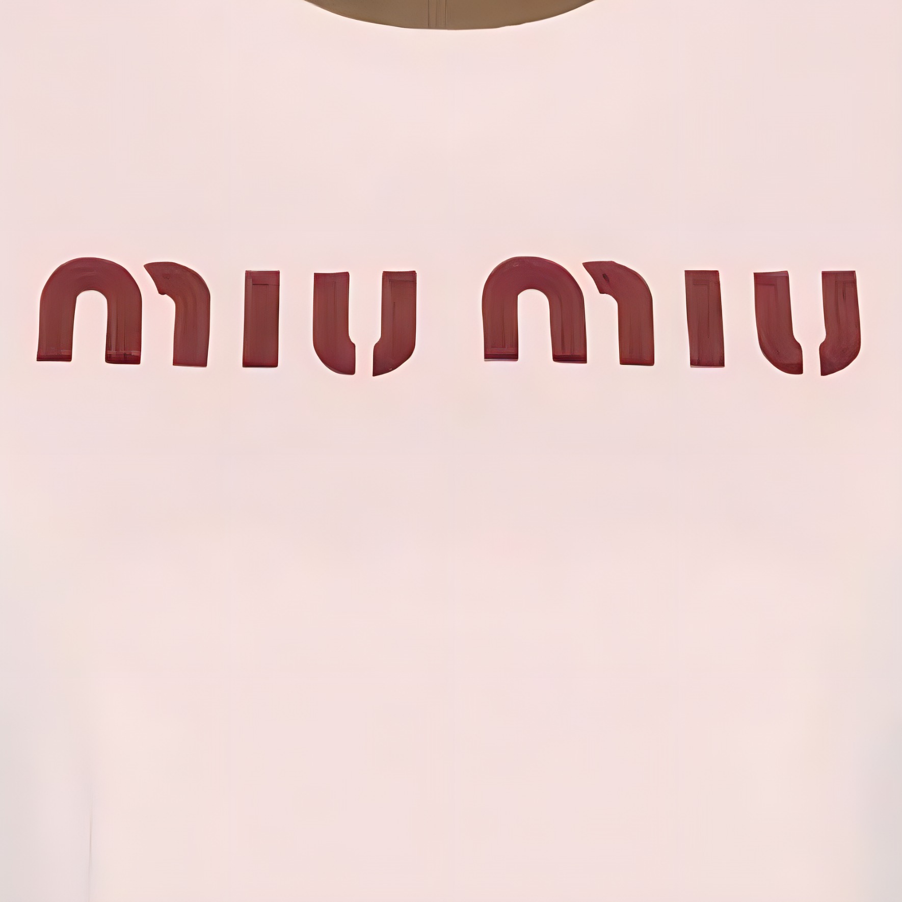 Purchase (W) MIU MIU粉紅Logo印花短袖短版T恤SS24休閒上衣 MJN519-115L-F03Q0-S-OOO