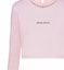 Sizing (Women) MIU MIU Pink Long Sleeve T-Shirt with Crystal Letter Detailing. MJL732-10OO-F0E18