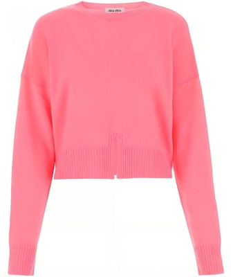 (W) MIU MIU 粉色纯色修身长袖毛衣 MML756-122N-F0028 Buy (W) MIU MIU 粉色纯色修身长袖毛衣 MML756-122N-F0028