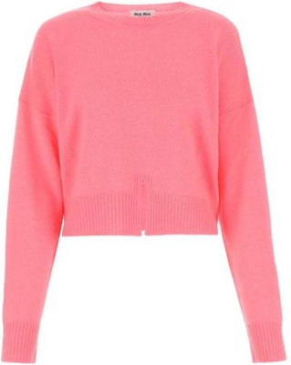 (W) MIU MIU 粉色纯色修身长袖毛衣 MML756-122N-F0028 Order (W) MIU MIU 粉色纯色修身长袖毛衣 MML756-122N-F0028