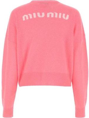 (W) MIU MIU 粉色纯色修身长袖毛衣 MML756-122N-F0028 Lookbook (W) MIU MIU 粉色纯色修身长袖毛衣 MML756-122N-F0028