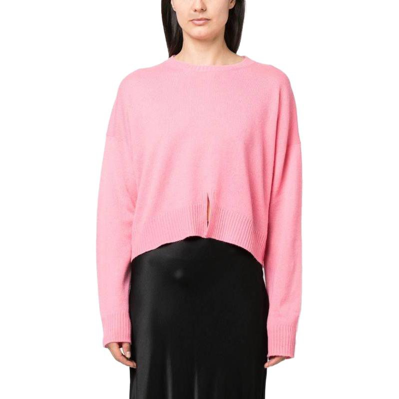 Shop (W) MIU MIU 粉色纯色修身长袖毛衣 MML756-122N-F0028