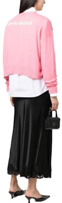 (W) MIU MIU 粉色纯色修身长袖毛衣 MML756-122N-F0028 Purchase (W) MIU MIU 粉色纯色修身长袖毛衣 MML756-122N-F0028