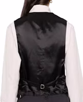 Shop (Women) MIU MIU Pinstripe V-Neck Sleeveless Button Vest - Black MAG003-13SH-F0008-S-OOO