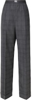 (Women) MIU MIU Plaid Elastic Waist Wide-Leg Pants Gray. MP1702-15PO-F0480 (Women) MIU MIU Plaid Elastic Waist Wide-Leg Pants Gray. MP1702-15PO-F0480