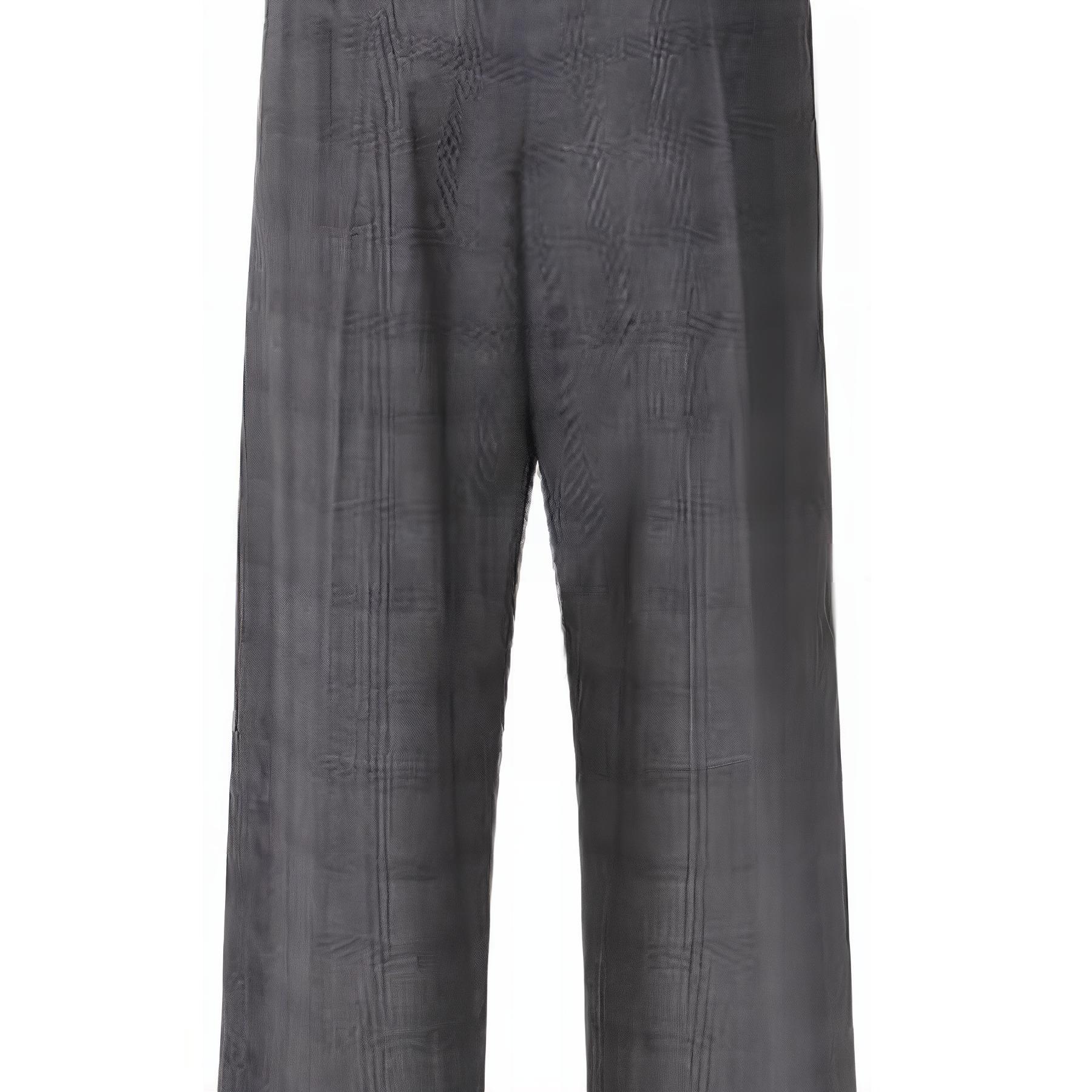 Cheap (W) ミュウミュウ チェック柄 ウエストゴム ワイドレッグパンツ グレー. MP1702-15PO-F0480