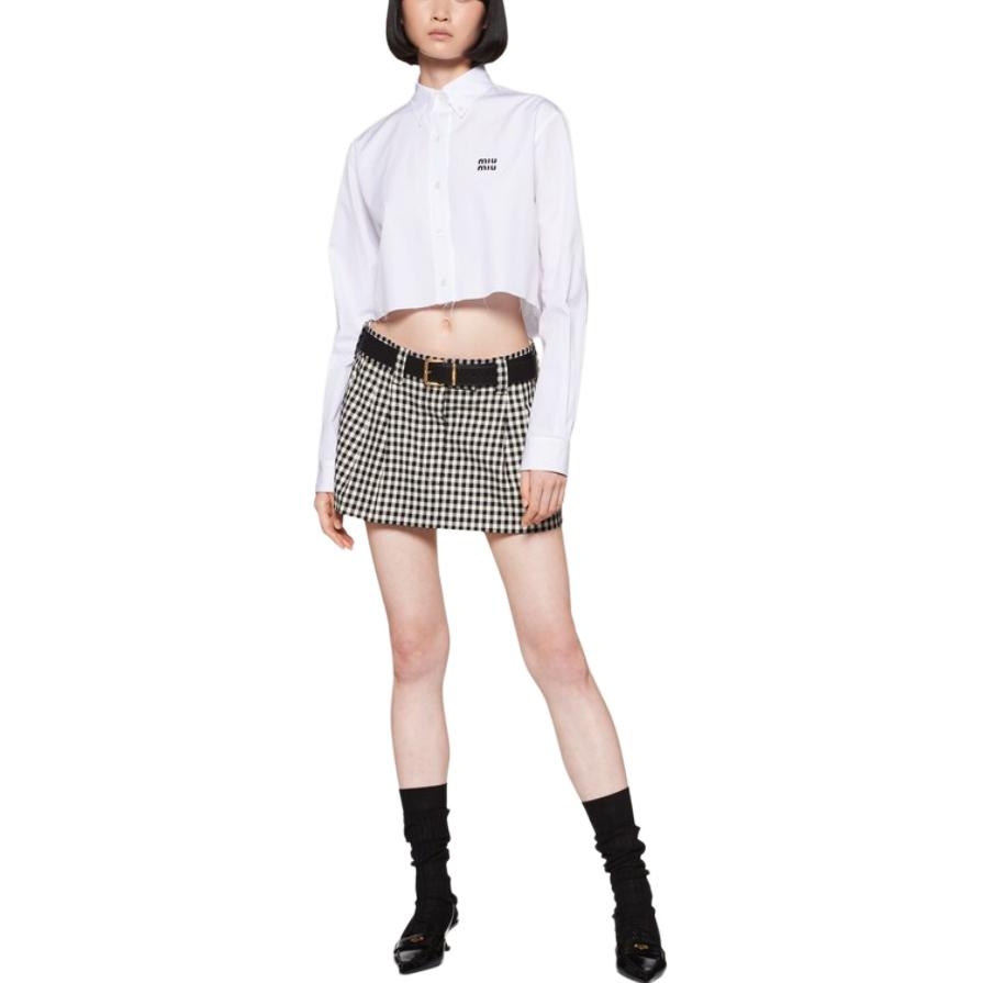 Lookbook (W) MIU MIU 格纹修身拼色休闲短裙 MG1801-1209-F0964