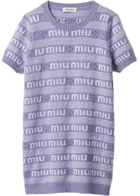 (W) MIU MIU 紫色标志印花休闲短袖连衣裙. MMA806-138E-F0230-S-232 Buy (W) MIU MIU 紫色标志印花休闲短袖连衣裙. MMA806-138E-F0230-S-232
