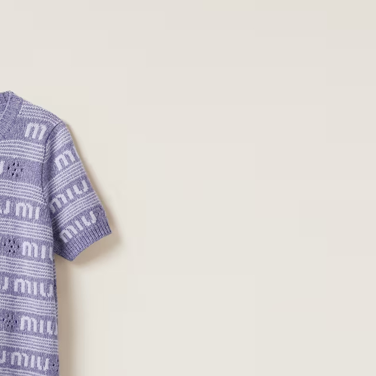 Sizing (W) MIU MIU 紫色标志印花休闲短袖连衣裙. MMA806-138E-F0230-S-232