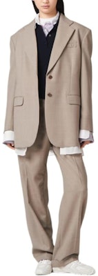 (W) MIU MIU Kemeja Ungu Berjalur Lengan Panjang dengan Kolar. MK1833-139C-F0B2R-S-OOO Lookbook (W) MIU MIU Kemeja Ungu Berjalur Lengan Panjang dengan Kolar. MK1833-139C-F0B2R-S-OOO