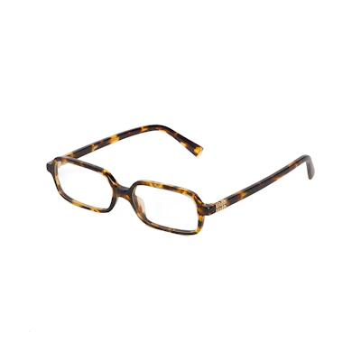 (Women) MIU MIU Rectangular Acetate Optical Glasses Tortoiseshell Frame SMU11Z_S14L_FE08N