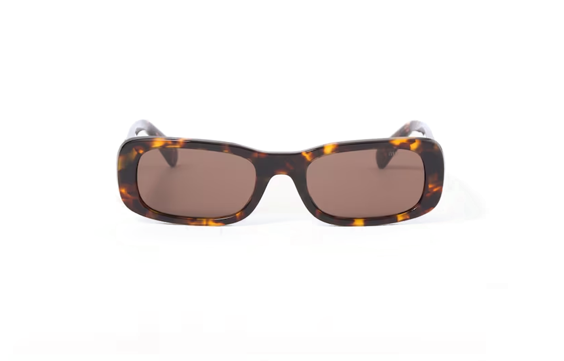 (Women) MIU MIU  Rectangular Acetate Sunglasses with Logo, Tortoiseshell. SMU08Z_EVAU_FE06B_C_053 圖 2