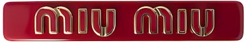 Buy (W) MIU MIU Pinza para el Cabello Roja con Diseño de Logo de Letras. 5IF114_2F72_F0011