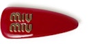 Order (W) 미우미우 레드 가죽 3D 레터 장식 헤어 클립. 5IF092_069_F0011