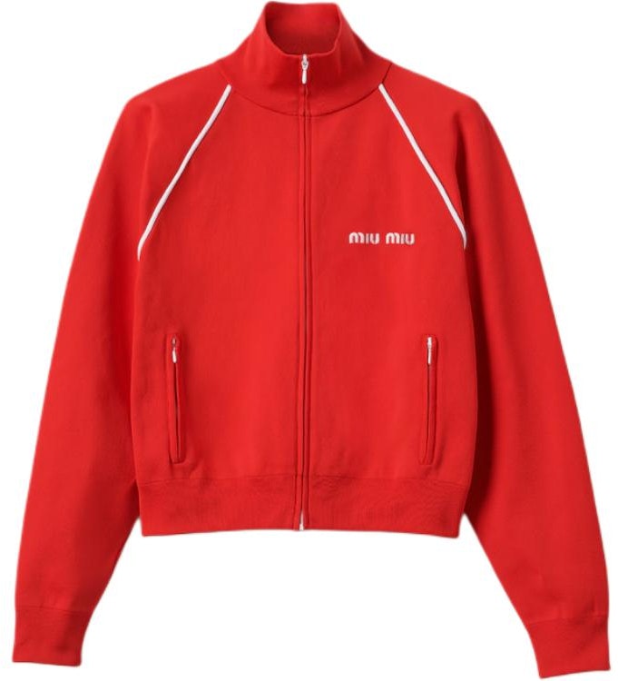 women-miu-miu-red-letter-print-high-neck-zip-up-jacket-mmf-889-148-o-f0011-s-ooo