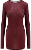 (Women) MIU MIU Red Long-Sleeve Crew Neck Short Sweater Dress. MJA842-13VO-F0399-S-231 (Women) MIU MIU Red Long-Sleeve Crew Neck Short Sweater Dress. MJA842-13VO-F0399-S-231