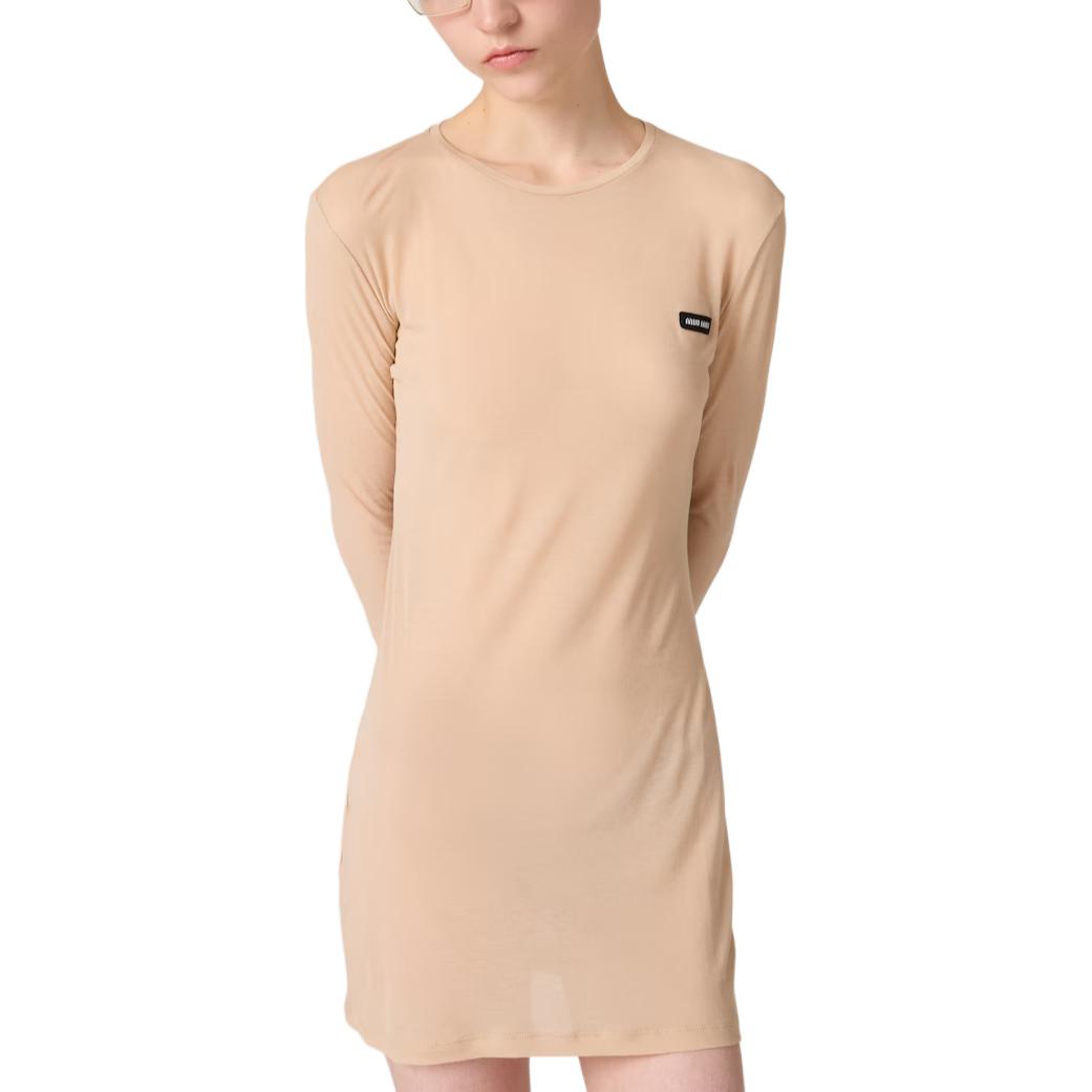 Lookbook (W) MIU MIU 米白色长袖短款连衣裙 MJA842-13VO-F0770-S-231