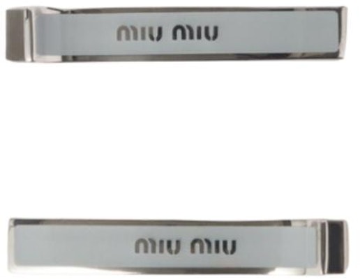 (W) MIU MIU Horquilla Plateada con Decoración Estampada. 5JF1362F6TF0KUQ Buy (W) MIU MIU Horquilla Plateada con Decoración Estampada. 5JF1362F6TF0KUQ