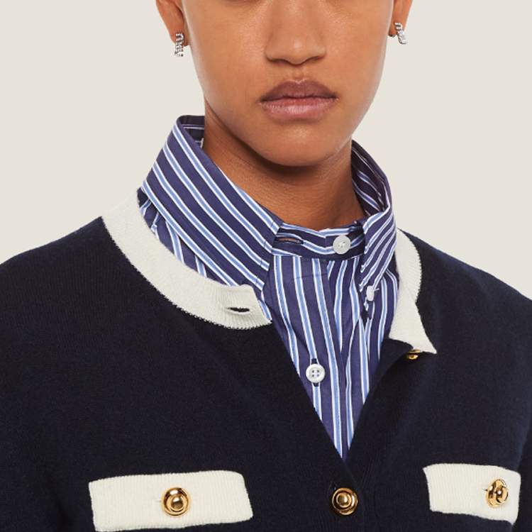 (Women) MIU MIU  Silver Logo Crystal Embellished Earrings 5IO059-2DNC-F0OKL 圖 4