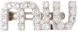 Lookbook (Women) MIU MIU Silver Metal Letter Logo Hair Clip. 5JF082