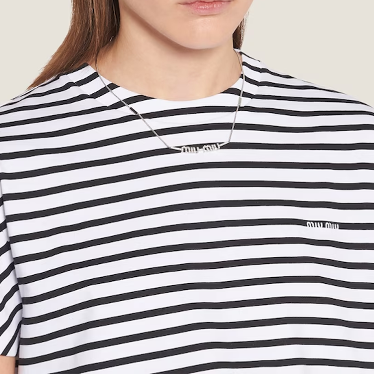 Shop (W) MIU MIU シルバーネックレス ロゴレター メタル装飾付き. 5IC058_2DNC_F0OKL