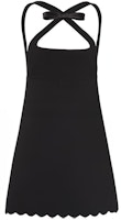 (Women) MIU MIU Sleeveless Black Midi Dress with Bow Detailing. MF4040-4KT-F0002 (Women) MIU MIU Sleeveless Black Midi Dress with Bow Detailing. MF4040-4KT-F0002