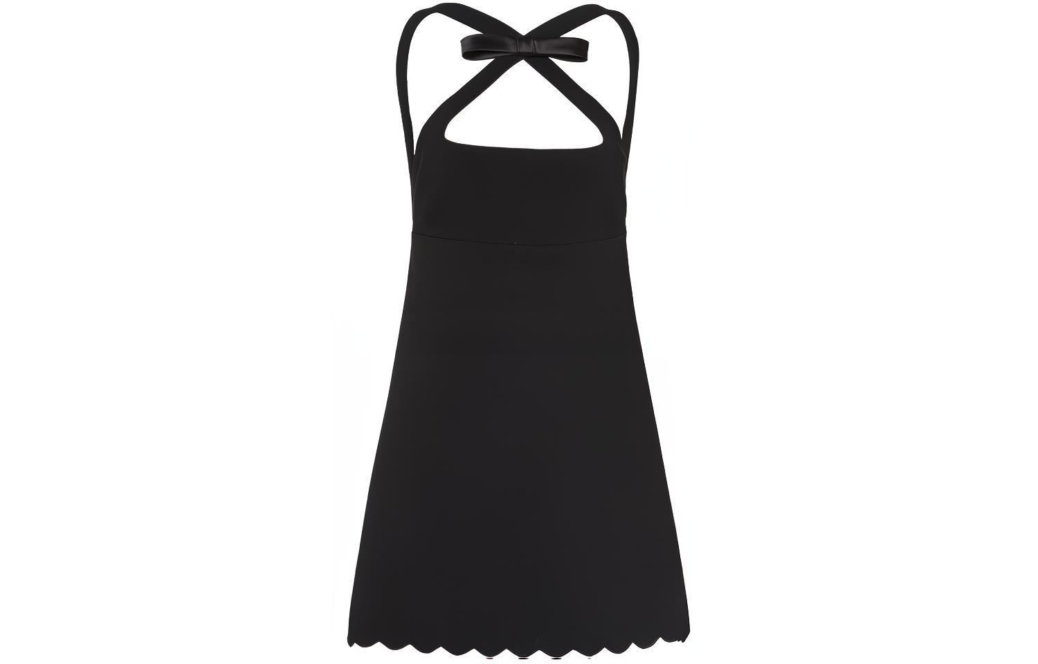 Order (W) MIU MIU 無袖黑色蝴蝶結裝飾中長連身裙 MF4040-4KT-F0002