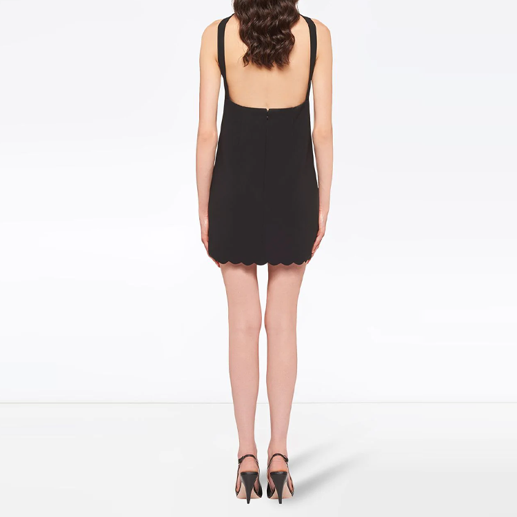 Shop (W) MIU MIU 無袖黑色蝴蝶結裝飾中長連身裙 MF4040-4KT-F0002