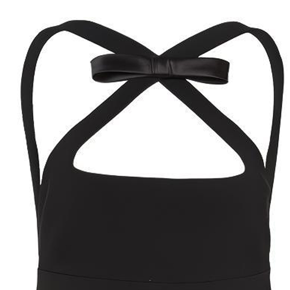 Details for (W) MIU MIU 無袖黑色蝴蝶結裝飾中長連身裙 MF4040-4KT-F0002