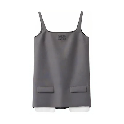 (Women) MIU MIU Sleeveless Midi Dress Gray Color MF523811RFF0480SOOO