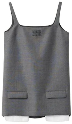 (W) Vestido Midi sin Mangas MIU MIU Color Gris MF523811RFF0480SOOO Order (W) Vestido Midi sin Mangas MIU MIU Color Gris MF523811RFF0480SOOO