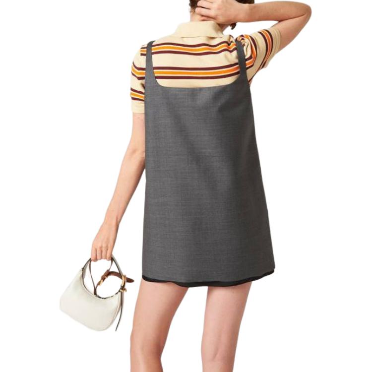 (Women) MIU MIU  Sleeveless Midi Dress Gray Color MF523811RFF0480SOOO 圖 4