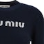 Details for (W) MIU MIU 修身长袖针织毛衣 海军蓝logo设计 MML809-13K1-F0008 -S-232
