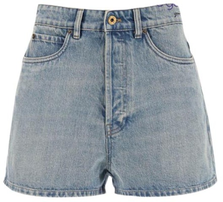 (W) MIU MIU 藍色牛仔拉鍊寬鬆短褲。 GWP498-1373-F0076 Order (W) MIU MIU 藍色牛仔拉鍊寬鬆短褲。 GWP498-1373-F0076