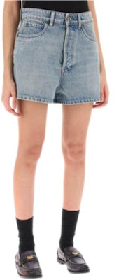 (W) MIU MIU 藍色牛仔拉鍊寬鬆短褲。 GWP498-1373-F0076 Lookbook (W) MIU MIU 藍色牛仔拉鍊寬鬆短褲。 GWP498-1373-F0076