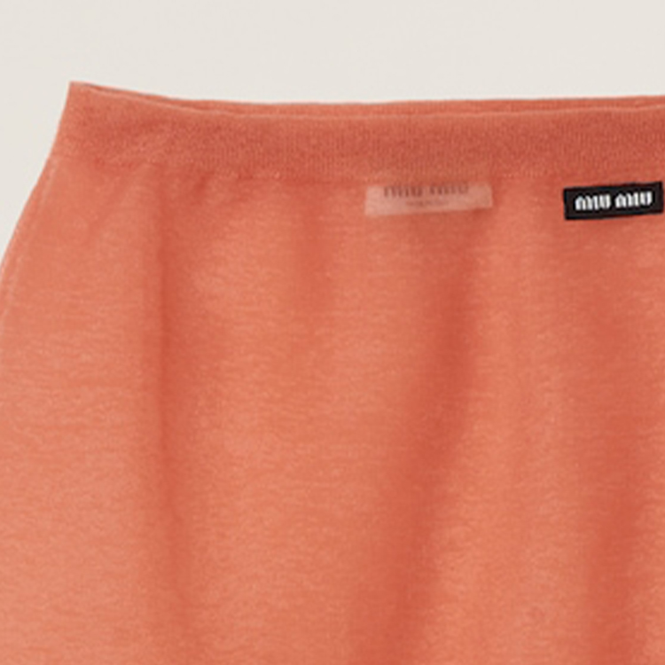 (Women) MIU MIU  Solid Color Mid-Waist Casual Long Skirt Pink. MMG468-13S6-F0924-S-232 圖 7