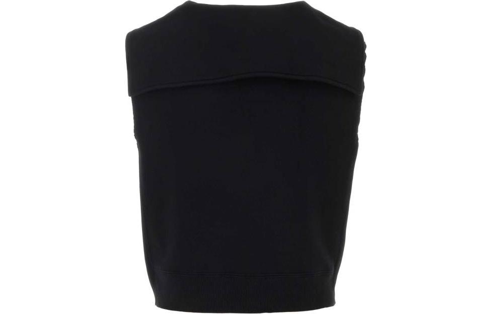 Lookbook (W) MIU MIU Sudadera sin Mangas Color Sólido en Negro. MJT676-13FV-F0002