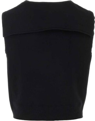 (W) MIU MIU Sudadera sin Mangas Color Sólido en Negro. MJT676-13FV-F0002 Lookbook (W) MIU MIU Sudadera sin Mangas Color Sólido en Negro. MJT676-13FV-F0002