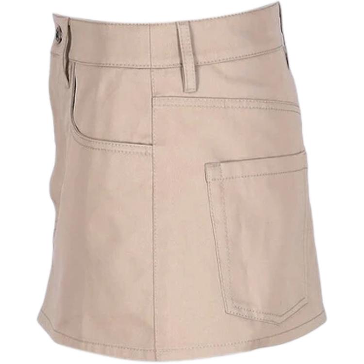 (Women) MIU MIU  Solid Khaki Mid-Rise Fitted Casual Short Skirt. MG2241-1UPX-F0065 圖 4