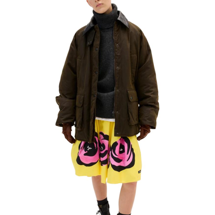 Lookbook (W) MIU MIU 實心皮革翻領拉鍊夾克 - 深棕色 ML1104-15WW-F0192-S-OOO