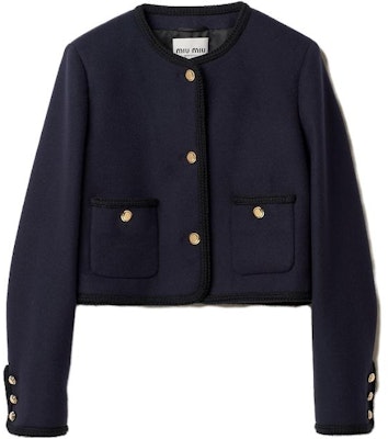 (W) Chaqueta Azul Marino de Botón Simple MIU MIU. MH1875-12U5-F0008-S-232 Buy (W) Chaqueta Azul Marino de Botón Simple MIU MIU. MH1875-12U5-F0008-S-232
