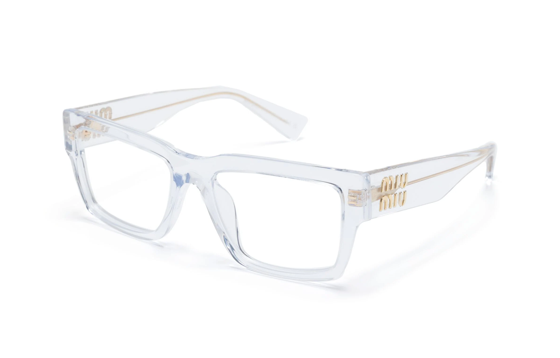 (Women) MIU MIU  Square Acetate Optical Glasses Transparent Frame with Logo. MU02XV
