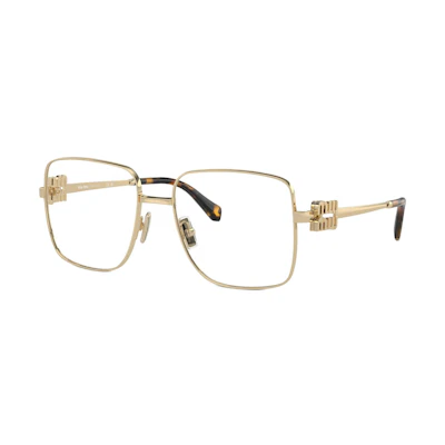 (Women) MIU MIU Square Optical Glasses with Lettered Temples - Multi-color OMU51XV