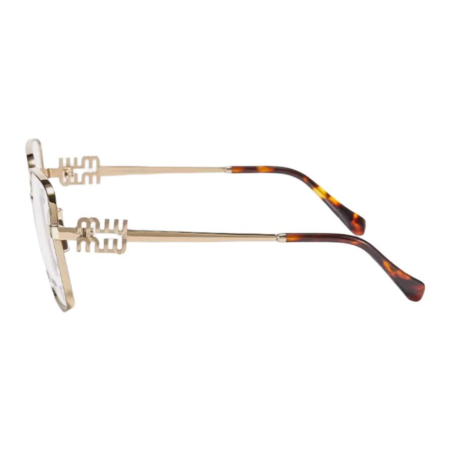 Purchase (W) 미우미우 사각 옵티컬 안경 레터링 템플 - 멀티컬러 OMU51XV