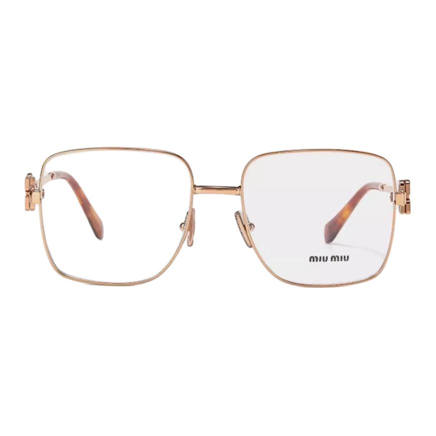 Sizing (W) 미우미우 사각 옵티컬 안경 레터링 템플 - 멀티컬러 OMU51XV