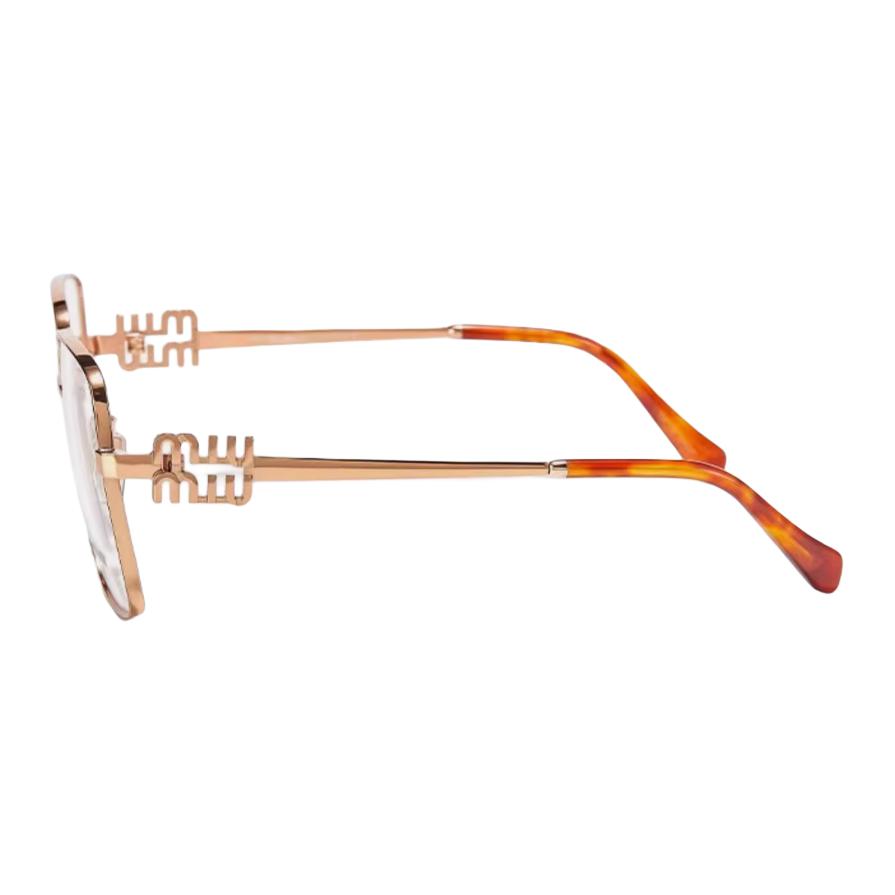 Cheap (W) 미우미우 사각 옵티컬 안경 레터링 템플 - 멀티컬러 OMU51XV