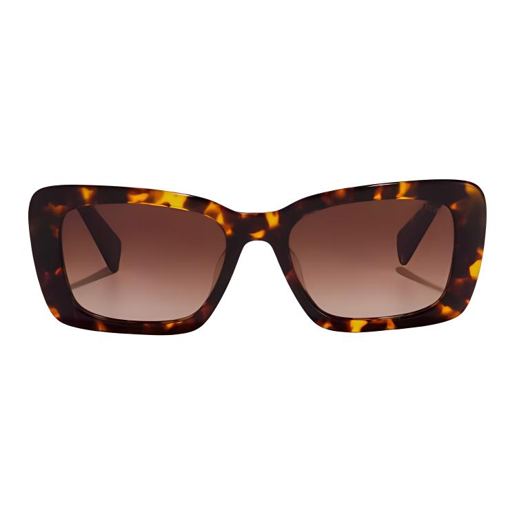 (Women) MIU MIU  Square Sunglasses Black/Pink/White/Tortoiseshell with Logo Detail 07YS 圖 8