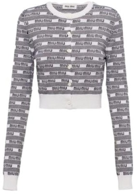 (W) Miu Miu SS23 灰色修身短款长袖毛衣. MMF711-12ZI-F0964 Order (W) Miu Miu SS23 灰色修身短款长袖毛衣. MMF711-12ZI-F0964